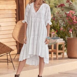 Sundance white Jasmine eyelet dress size XL